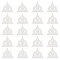 20Pcs 201 Stainless Steel Pendants, Laser Cut, All Seeing Eye, Stainless Steel Color, 33.5x35x1mm, Hole: 1.4mm