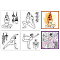 GLOBLELAND 4Pcs Mini Yoga Woman Clear Stamps for DIY Scrapbooking Yoga Plants Silicone Stamp Seals Transparent Stamps for Cards Making Photo Album Journal Home Decoration 2.2x2.2inch