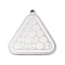 Non-Tarnish 201 Stainless Steel Pendants, Triangle with Billiards Charm, Stainless Steel Color, 24.5x23.5x1.5mm, Hole: 1mm