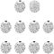 Rack Plating Brass Cubic Zirconia Beads, Long-Lasting Plated, Round, Platinum, 9.5~10x9~9.5mm, Hole: 2mm, 10pcs/box