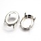 Oval Brass Sew on Prong Settings, Claw Settings for Pointed Back Rhinestone, Open Back Settings, Platinum, 18x13x0.4mm, Fit for 13x18mm cabochons