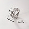 Brass Micro Pave Cubic Zirconia Square Cuff Ring for Women, Minimalist Versatile Luxury Cool Open Ring
