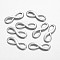 Tibetan Style Alloy Links, Infinity, Cadmium Free & Nickel Free & Lead Free, Platinum, 8x22.5x1mm, Hole: 4x7mm, about 1360pcs/1000g
