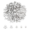 UNICRAFTALE 5 Sizes 5-7mm Long 100pcs Bead Cap Pendant Bails 304 Stainless Steel Round Bails Clasp Dangle Charm Bead Pendant Connector Findings for Pendant Necklace Jewelry Making
