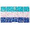 Natural Rose Quart, Natural Lapis Lazuli and Natural Turquoise Chips Beads, No Hole/Undrilled, 7.5~13x5~7x3~4mm, about 25~30g/compartment