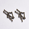 Alloy Cabochons, Constellation/Zodiac Sign, Antique Bronze, Taurus, 24x13.5x3mm