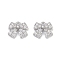 Brass Micro Pave Clear Cubic Zirconia Pendants, Cadmium Free & Nickel Free & Lead Free, Bowknot Charms, Real Platinum Plated, 6x7x1.5mm, Hole: 0.8mm