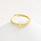 Adjustable Brass Micro Pave Clear Cubic Zirconia Finger Rings for Women, Letter, Golden, Letter X, Inner Diameter: 16~19mm