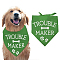 arricraft 1 Pc Trouble Maker Dog Bandana, Bone Paw Print Pet Scarf Funny Adjustable Triangle Bibs Washable Cotton Handkerchief Costume Accessories for Medium Large Dog Pet