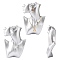 High End Resin Side Body Model Portrait Jewelry Stand, for Creative Jewelry Stand Jewelry Organizer Display Rack, Silver, 19.1x6.7x28.2cm