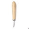 Wood Burnisher for Diamond Gemstone Setting, with Stainless Steel Head, Jewelry Embedding Tool, Stainless Steel Color, 15.4x2.45cm