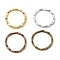 Tibetan Style Linking Rings, Circle Frames, Lead Free & Nickel Free, Mixed Color, 22x1.5mm, Inner Diamerer: 18.5mm, 4colors, 50pcs/color, 200pcs/box