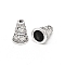 Tibetan Style Alloy Bead Cones, Pagoda, Antique Silver, 10x7mm, Hole: 1.8mm