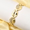 Brass Micro Pave Clear Cubic Zirconia Link Chain Bracelets for Women, Oval, Long-Lasting Plated, Cadmium Free & Lead Free, Rack Plating, Real 18K Gold Plated, 8 inch(20.3cm)