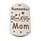 Non-Tarnish 201 Stainless Steel Pendants, Praise Message Charms, Oval with Word Charms, Stainless Steel Color, 49x28x2mm, Hole: 3mm