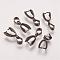 Brass Pinch Bails, Ice Pick, Gunmetal, 14x7mm, Hole: 4x6mm