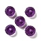 Transparent Resin Beads, Textured Rondelle, Purple, 12x7mm, Hole: 2.5mm