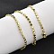 Brass Flat Ball Chain Necklaces for Women, Flat Round, Rack Plating, Long-Lasting Plated, Cadmium Free & Lead Free, Real 18K Gold Plated, 16.38 inch(41.6cm)
