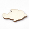Wooden Cabochons, Laser Cut Wood Shapes, Fish, PapayaWhip, 30.5x18x2.5mm