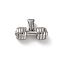 Anti-Tarnish 304 Stainless Steel Pendants, Dumbbell Charm, Stainless Steel Color, 20x8mm, Hole: 6x3mm