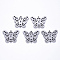 Tarnish Resistant 201 Stainless Steel Links Connectors, Laser Cut, Butterfly, Stainless Steel Color, 16.5x22x1.5mm, Hole: 1.2mm