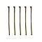 Iron Flat Head Pins, Cadmium Free & Nickel Free & Lead Free, Antique Bronze, 30x0.75~0.8mm, 20 Gauge, about 6730pcs/1000g, Head: 2mm
