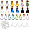 DIY Wish Bottle Pendant Making Finding Kits, Including Glass Bottles, Iron Screw Eye Pin Peg Bails, Plastic Funnel Hopper, Mixed Color, Bottles: 17x27mm, Inner Diameter: 5.5mm, 18pcs/bag