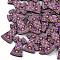 Printed Basswood Cabochons, Dress, Colorful, 24x17x3mm