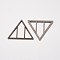 Alloy Filigree Joiners, Triangle, Antique Bronze, 20x23x1mm