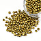 6/0 Baking Paint Glass Round Seed Beads, Dark Goldenrod, 4~5x3~4mm, Hole: 1~2mm, about 4500pcs/pound