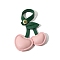 PU Leather Pendant Decoration, Heart, Pearl Pink, 110mm
