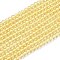Glass Beads Strands, Imitation Quartz, Faceted, Round, Light Goldenrod Yellow, 2mm, Hole: 0.5mm, about 175pcs/strand, 14.17''(36cm)