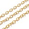 Ion Plating(IP) 304 Stainless Steel Textured Cable Chains, Unwelded, with Spool, Golden, 8x6x1.3mm, 32.8 Feet(10m)/roll