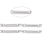 Real Platinum Brass Bar Link Chains, with Spool, Soldered, Cadmium Free & Nickel Free & Lead Free, 13x2x1.2mm, about 32.8 Feet(10m)/roll
