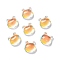 Electroplate Glass Cabochons, Bear, Clear AB, 7.5x7.5x3mm