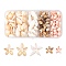 4 Style Natural Cowrie & Trumpet & Sea Shell Beads, about 165pcs/box