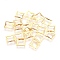 304 Stainless Steel Linking Rings, Square, Golden, 9.5x9.5x1mm