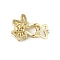 Brass Interlocking Clasps, Cadmium Free & Nickel Free & Lead Free, Flower, Real 18K Gold Plated, 25mm