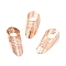 Rack Plating Brass Pendants, Rose Gold, 29x10x6mm, Hole: 1mm