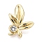 Brass Micro Pave Cubic Zirconia Pendants, Cadmium Free & Nickel Free & Lead Free, Leaf Charms, Real 18K Gold Plated, 15x11.5x5mm, Hole: 3x5mm