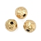 Textured 316 Surgical Stainless Steel Beads, Round, Ion Plating(IP), Golden, 7.5x8x8mm, Hole: 1.6mm