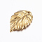 304 Stainless Steel Pendants, Leaf, Golden, 21.5x14.5x1mm, Hole: 1mm