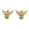 Brass Micro Pave Cubic Zirconia Pendants, Long-Lasting Plated, Wing, Golden, 18x21.5x2.5mm, Hole: 3mm