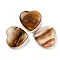 Heart Tigerskin Glass Palm Stones, Anxiety Healing Thumb Stone, 19.5~20.5x20~20.5x5.8~6.8mm