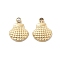 304 Stainless Steel Charms, Shell Charm, Ion Plating(IP), Real 18K Gold Plated, 9x7x1.5mm, Hole: 1.2mm