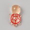 Luminous Transparent Resin Cabochons, Glow in the Dark, Tortoise, Sandy Brown, 23.5x13.5x9~9.5mm