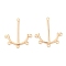 Brass Chandelier Component Links, Cadmium Free & Nickel Free & Lead Free, Anchor, Real 18K Gold Plated, 28x23x1.5mm, Hole: 1.5mm