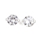 Brass Micro Pave Cubic Zirconia Beads, Round, 925 Sterling Silver Plated, 10x8x5.5mm, Hole: 0.8mm