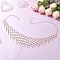 Brass Triangle Mesh Tassel Waist Chains for Belly Dance, Golden, 890x120mm