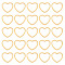 30Pcs 201 Stainless Steel Linking Rings, Heart, Golden, 10.5x12x1mm, Inner Diameter: 10x8mm